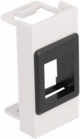Produktbild Delock Easy 45 Modul Keystone Halterung 22,5 x 45 mm, weiss / schwarz