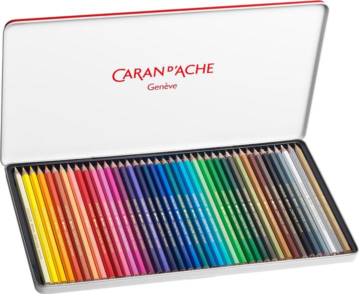 Produktbild Caran d'Ache Swisscolor Metalldose Farbstifte (Mehrfarbig, 40 x)