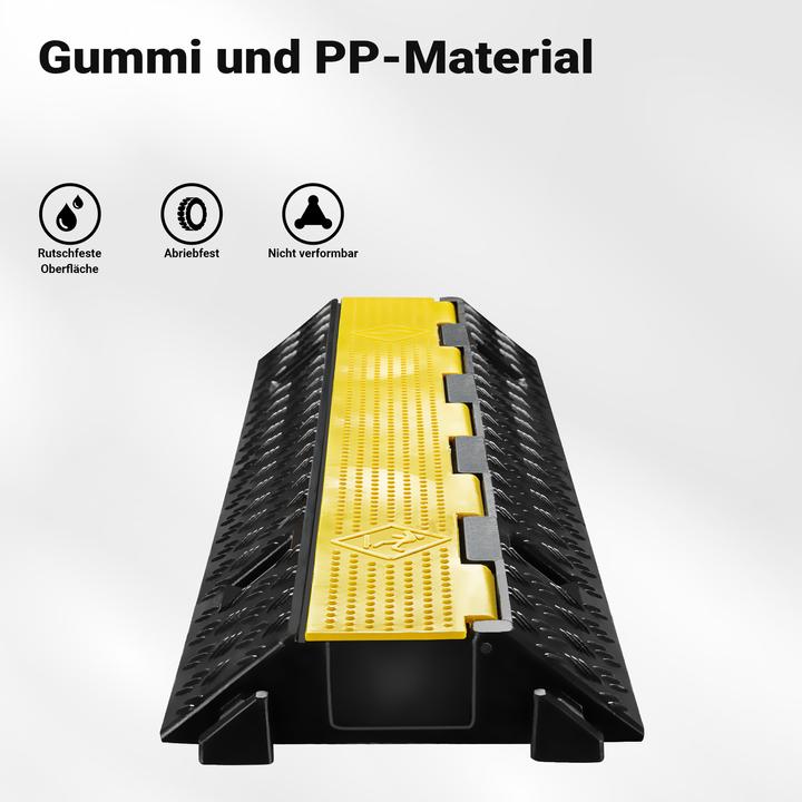 Produktbild Wiltec Kanal Kabelbrücke 20t 30km/h Überfahrschutz 98x26x6,5cm Kabelkanal Kabel (Kabelbrücke, 98 cm)