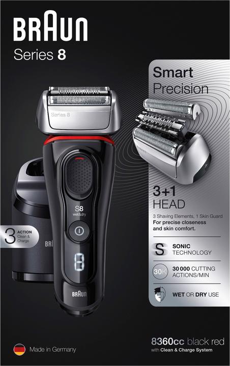 Actual product image Braun Series 8 836cc Next Generation Electric Shaver