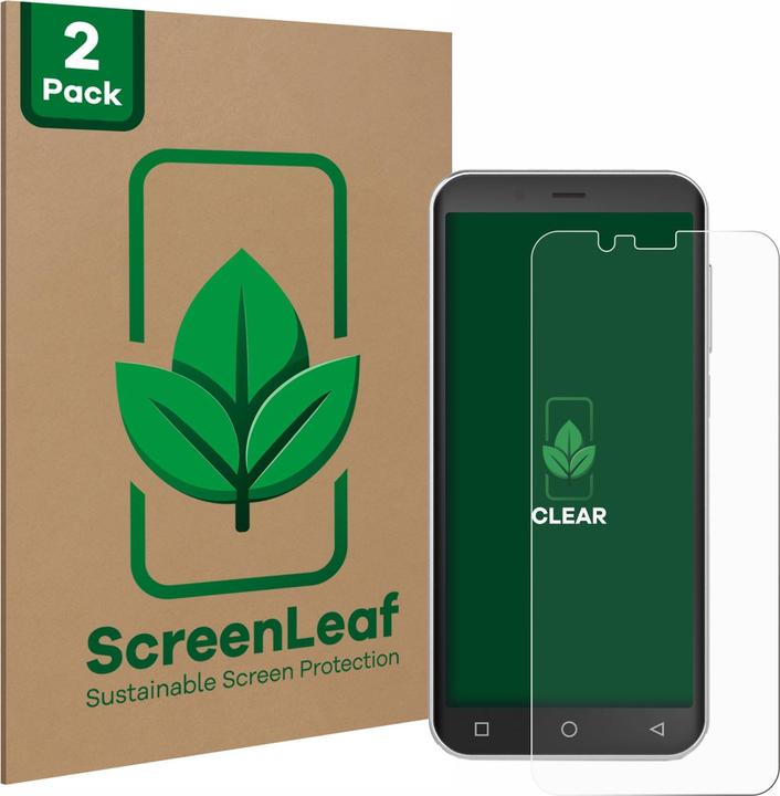 Produktbild ScreenLeaf Schutzfolie nachhaltiger Displayschutz Displayschutzfolie Folie Klar Transparent (2 Stück, Emporia Smart 4)