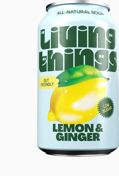 Produktbild Living Things Soft-Drinks Lemon & Ginger 12 x 0.33 l (12 x 33 cl)