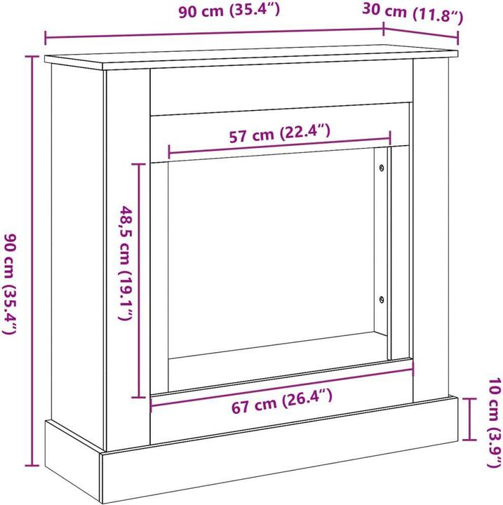 Immagine prodotto VidaXL Luzia (90 x 30 x 90 cm)