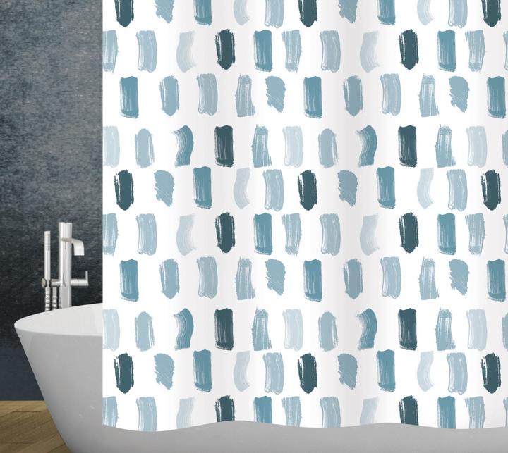 Immagine prodotto Diaqua Tenda da doccia tessile Paint - blue (240 x 180 cm)
