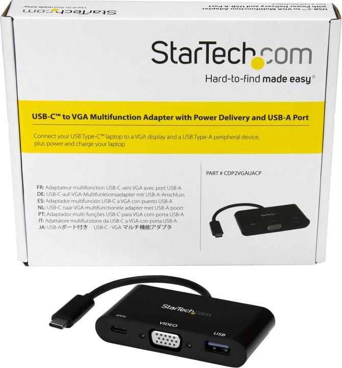 Actual product image StarTech USB-C to VGA Multifunction Adapter (USB-C, 1 Ports)