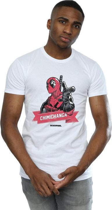 Actual product image Mens Deadpool Chimichanga Finger T-Shirt (XL)