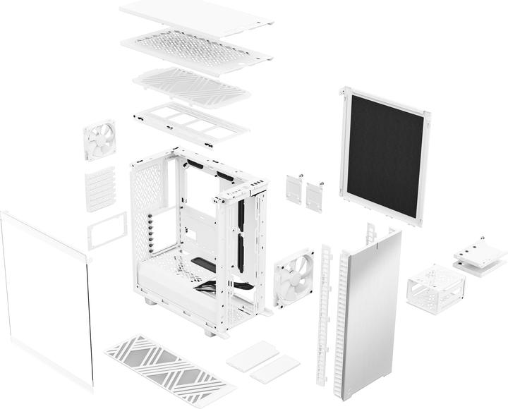 Actual product image Fractal Define 7 Compact White TG (ATX, mATX, Mini-ITX)