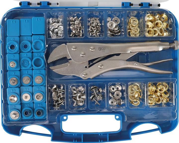 Actual product image BGS Assortiment pince grip et oeillets 275 pièces