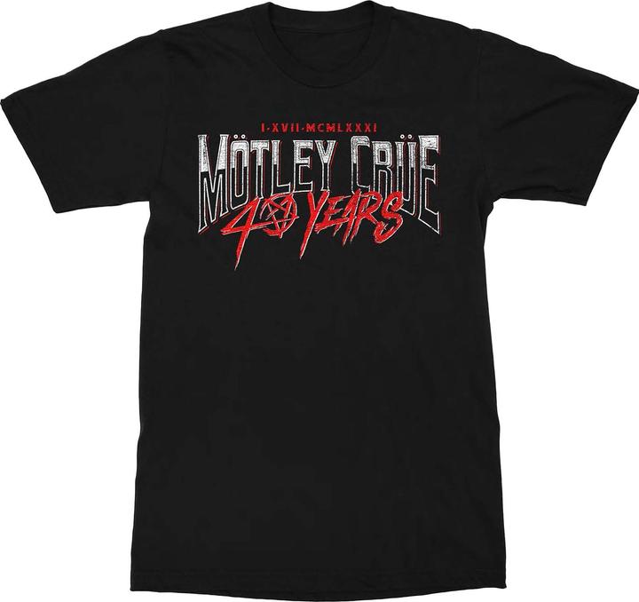 Motley Crue T-shirt Erwachsene 40 Jahre