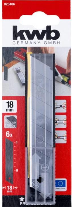 Image du produit kwb Lames sécables 18 mm en acier au carbone 023406 6 pces (Cutters)