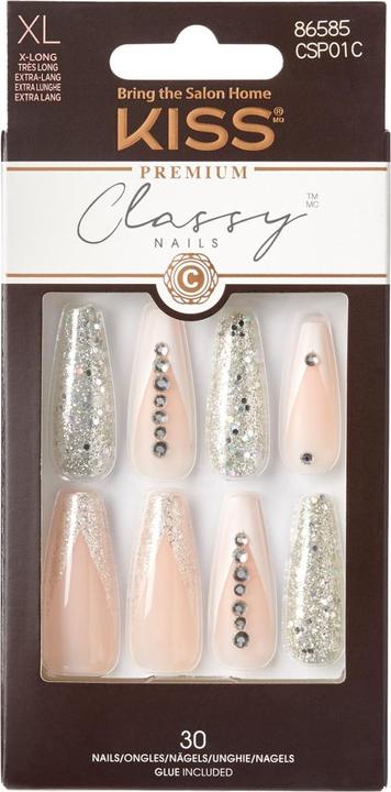 Immagine prodotto KISS Unghie adesive Classy Nails Premium - Sofisticate 30 pezzi (Unghie artificiali)