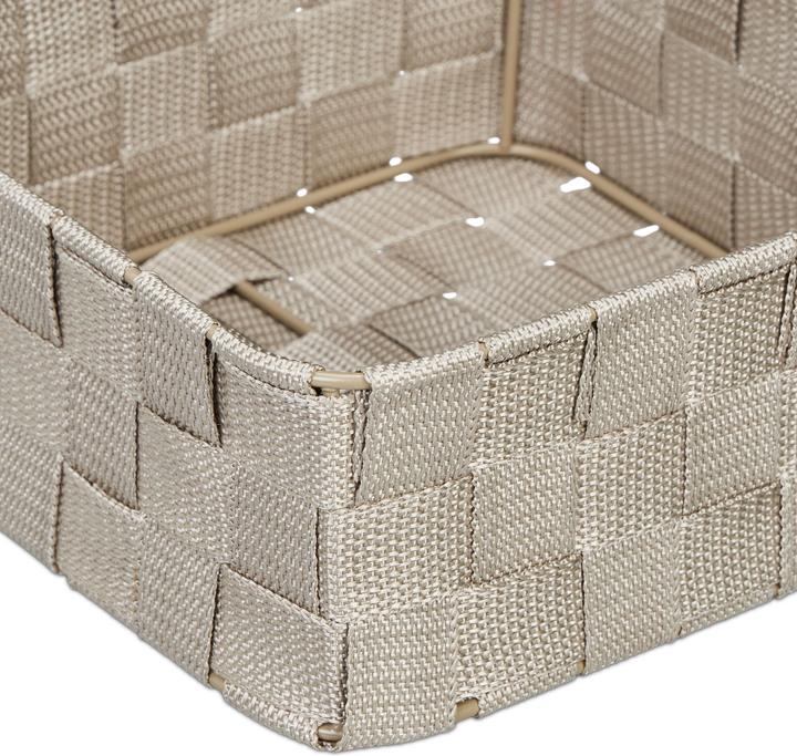 Immagine prodotto Relaxdays 3x cestino portaoggetti (1 x, 24 x 24 x 9,5 cm)