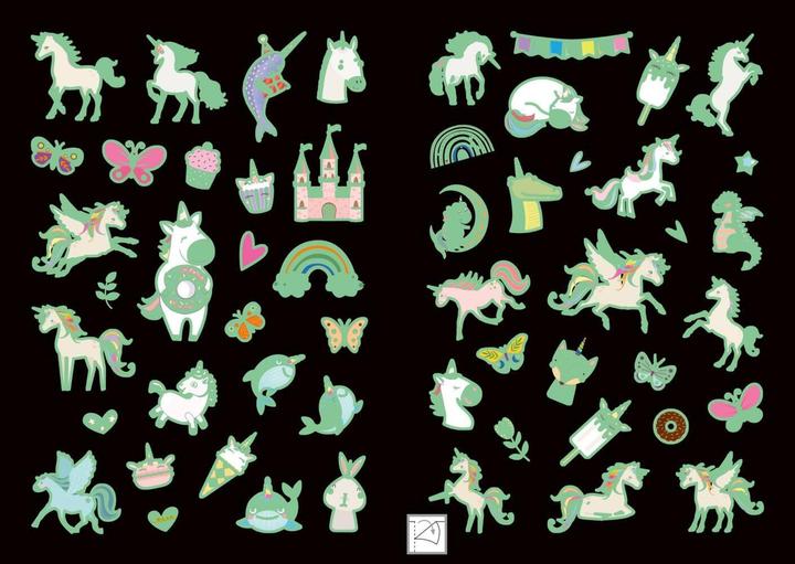 Immagine prodotto Libro degli adesivi - Adesivi luminosi Unicorni