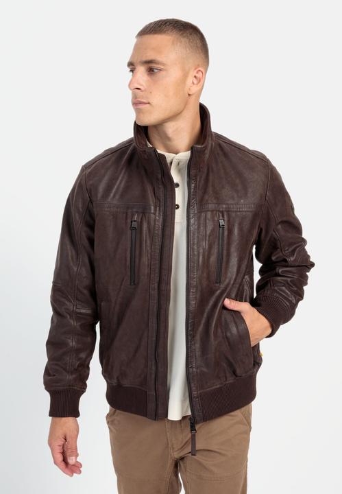 Produktbild Camel Active Lederblouson mit gestricktem Saum (50)