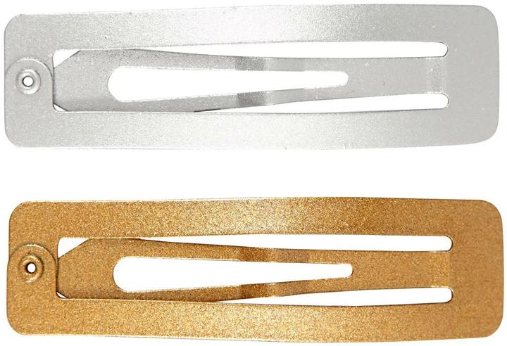 Produktbild Creativ Company Haarclip Gold/Silber 5.8 x 1.6 cm, 4 Stück (4 Stk.)