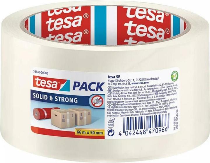 Produktbild tesa 6x tesapack SOLID & STRONG Packband, leise abrollbar (50 mm)