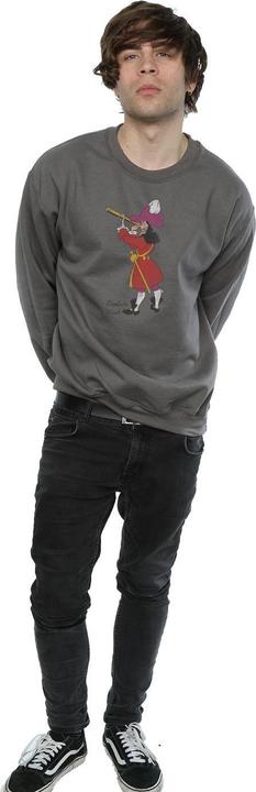 Actual product image Disney Mens Classic Captain Hook Heather Sweatshirt (L)