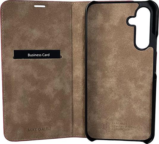 Actual product image Mike Galeli Book cover genuine leather Marc molten lava (Samsung Galaxy S23 FE)