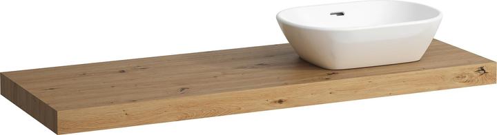 Produktbild Laufen Lani Waschtischplatte, ein Ausschnitt rechts, 1370x495x65mm, H404683112