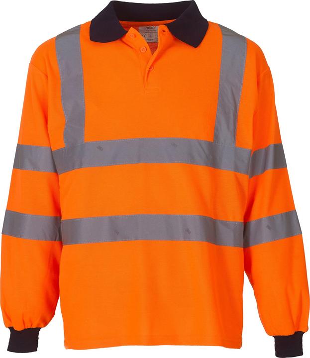 Yoko HiVis Poloshirt Sicherheit Langärmlig