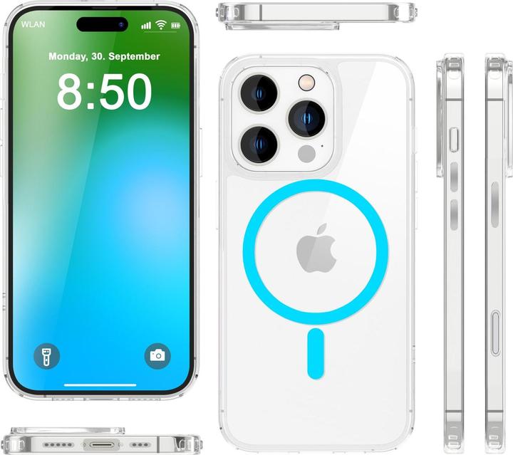 Produktbild Nalia Klare Hart Hülle, MagSafe Ring Leuchtet im Dunkeln (Apple iPhone 16 Pro)
