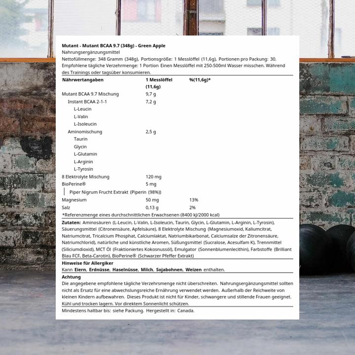 Actual product image Mutant Bcaa (Apple, 1 pcs., 348 g)