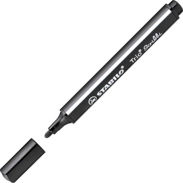 Produktbild STABILO Trio Scribbi Gefederter Dreikant-Filzstift (Schwarz, 1 x)