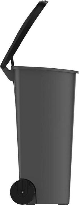 Produktbild EDA Mülleimer 100 l auf Rollen - mit Pedal - für 100 l Beutel - 50 x 48,6 x 83,5 cm - Anthrazit (90 l)
