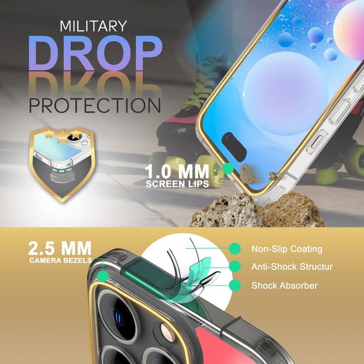 Actual product image Nalia Translucent hard cover with colour change (Apple iPhone 14 Pro Max)