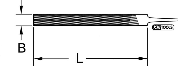 Produktbild KS Tools Flach-Feilenblatt, Form B, 200mm, Hieb1 (Hieb 1, 200 mm)