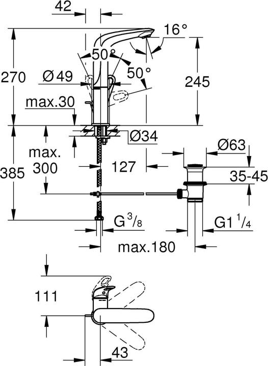 Immagine prodotto Grohe Miscelatore monocomando per lavabo Eurostyle L-Size