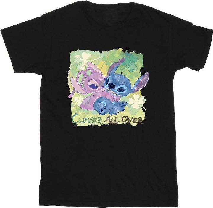 Disney Lilo And Stitch St Patrick's Day Clover TShirt Jungen