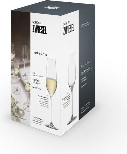 Actual product image Schott Zwiesel Fortissimo champagne glass (24 cl, 4 Glasses, Champagne glasses)