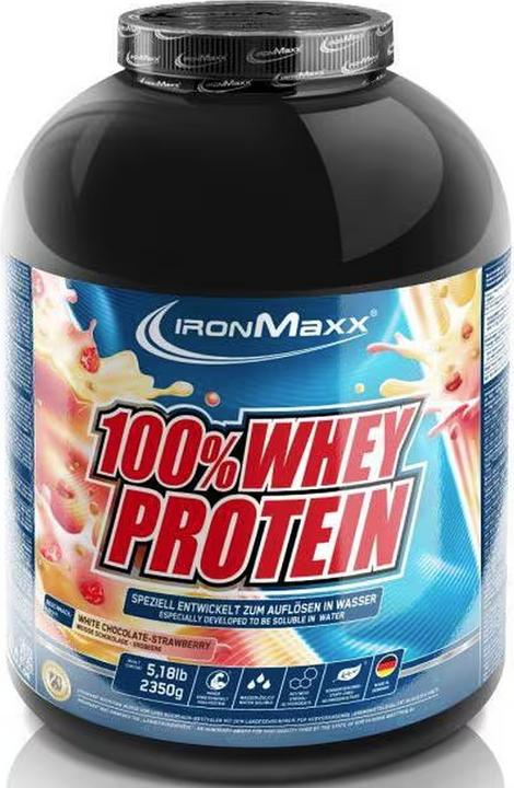 Immagine prodotto IronMaxx 100% Proteine Whey (barattolo da 2350 g) (Fragola, 1 pz., 2350 g)