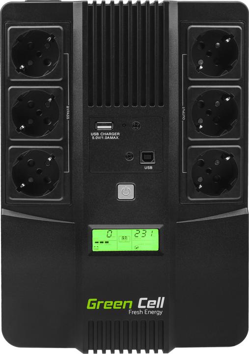 Actual product image GreenCell Cell UPS06 Uninterruptible Power Supply (UPS) Line-Interactive 999 VA 6 AC Outputs (360 VA, 600 W, Line-interactive UPS)