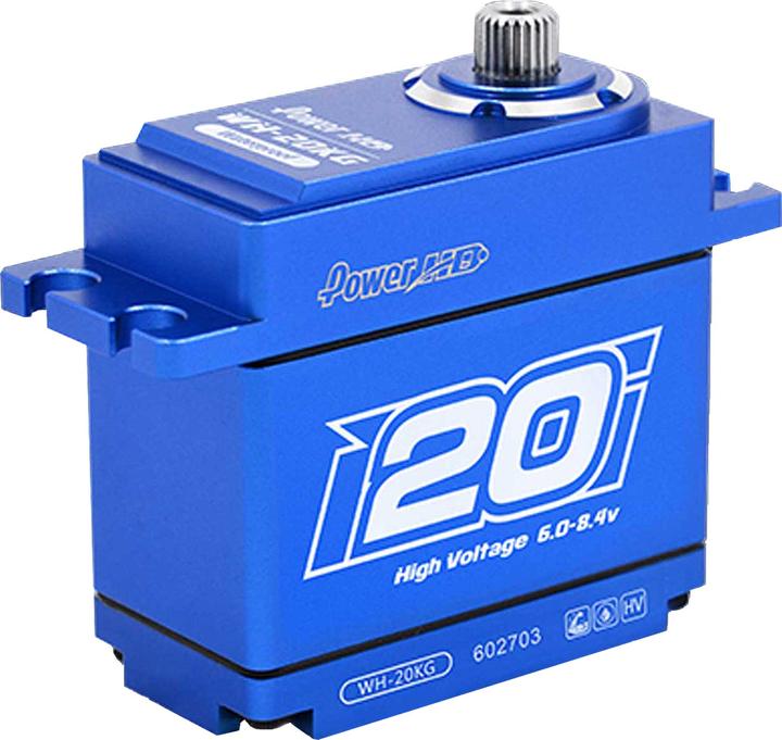 Actual product image Power HD Servo WH-20KG / 20.0kg/0.08sec / 6V - 8.4V / Digital / Waterproof / Alu Case