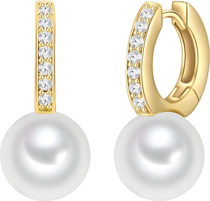 Actual product image Rafaela Donata Ladies Sterling Silver Cubic Zirconia Shell Core Pearl Yellow Gold - 30470 (Sterling Silver)