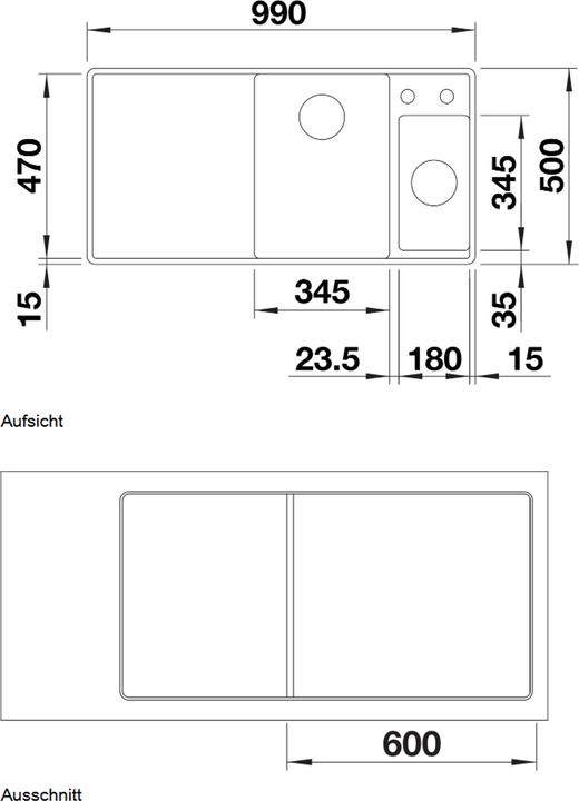Immagine prodotto Blanco Axia III 6 S-F (99 cm, 50 cm)