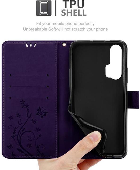 Image du produit Cadorabo Couverture du livre de fleurs (Honor 20 Pro)