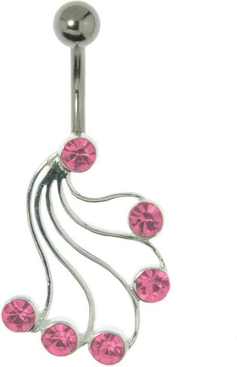 Actual product image Bijouteria Bellypiercing (Surgical steel 316L, Crystal, Silver 925)
