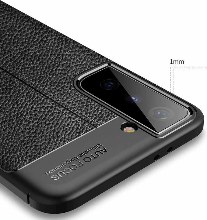Actual product image Cadorabo TPU Cover Faux Leather Structure (Samsung Galaxy S21+)