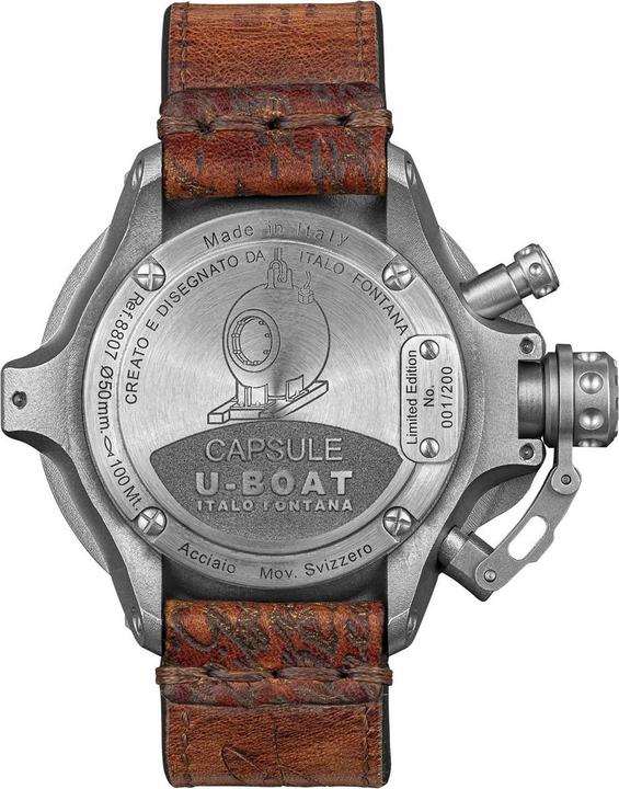 Image du produit U-Boat 8807 Capsule 50 mm SS BK BE automatique 10ATM (Montre de sport, 50 mm)