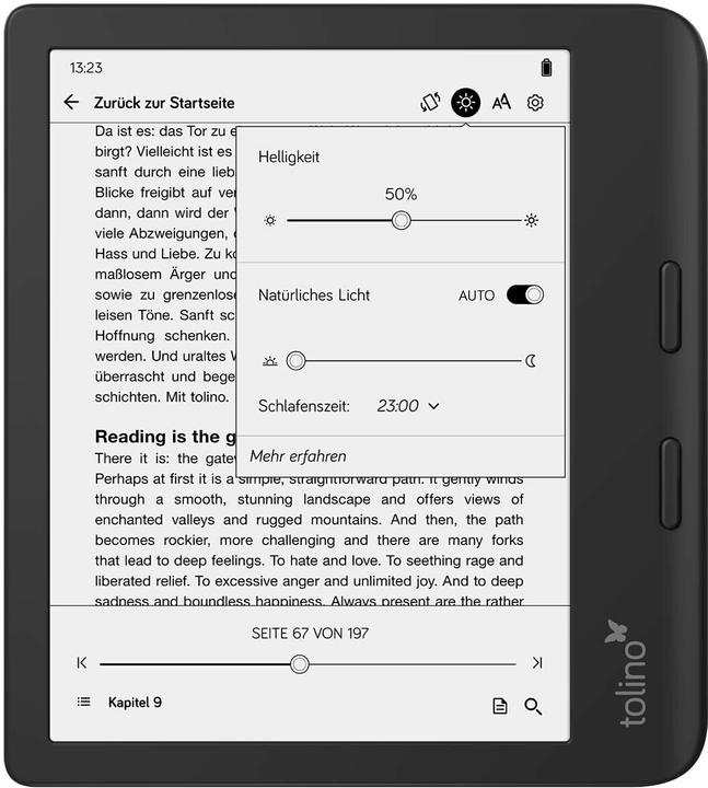 Nährwerte und Zutaten tolino Vision Color (7", 32 GB, Schwarz)