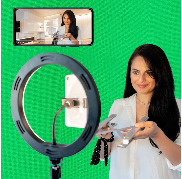 Produktbild 4smarts LoomiPod XL mit Green Screen (Ringleuchte)