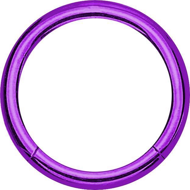 Produktbild Star Piercing Micro Segmentring klappbar violett (ohne Messing, Chirurgenstahl 316L)