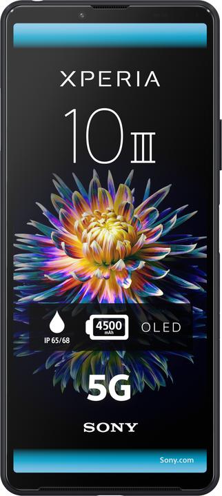 Produktbild Sony Xperia 10 III (128 GB, Black, 6", Hybrid Dual SIM, 12 Mpx, 5G)