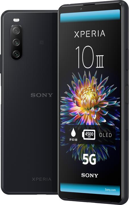 Sony Xperia 10 III (128 GB, Nero, 6", Doppia SIM Ibrida, 12 Mpx, 5G)