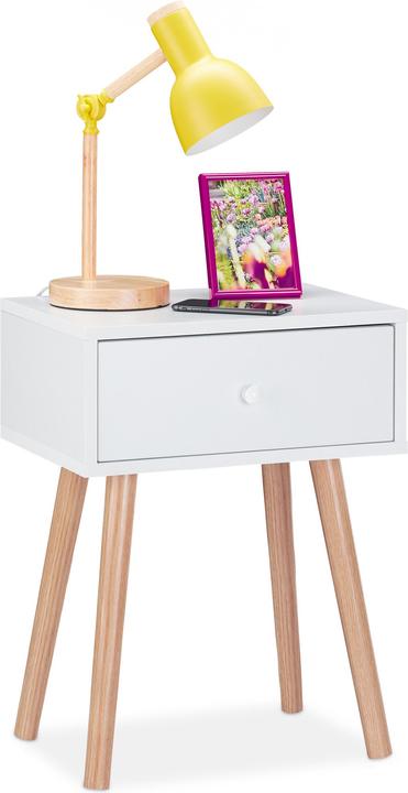 Immagine prodotto Relaxdays Comodino scandinavo (42 x 30 x 55 cm)