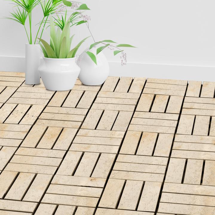 Immagine prodotto Florco Lastre per balconi e terrazze in pietra Traveltine Roma (4 x, 30 x 30 cm)