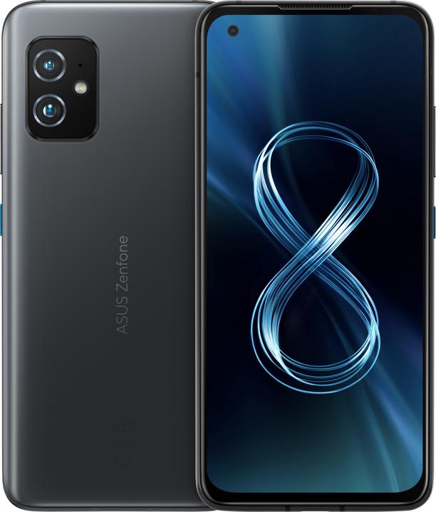 Produktbild ASUS Zenfone 8 (16GB) (256 GB, Obsidian Black, 5.92", Dual SIM, 64 Mpx, 5G)